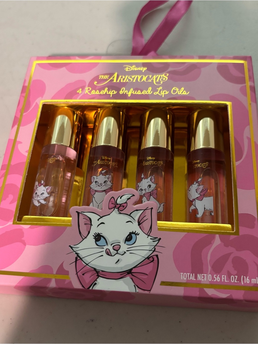 Disney The Aristocats rose lip Infused Lip Oils - Pink Set of 4